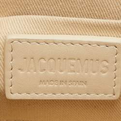 Jacquemus Off White Canvas Le Chiquito Noeud Top Handle Bag