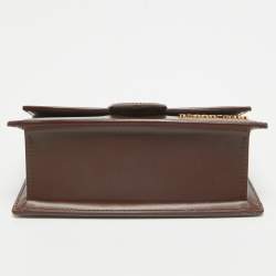 Jacquemus Dark Brown Leather Mini Le Bambino Top Handle Bag