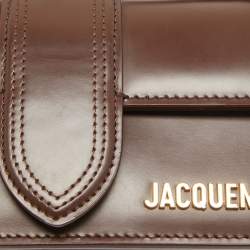 Jacquemus Dark Brown Leather Mini Le Bambino Top Handle Bag