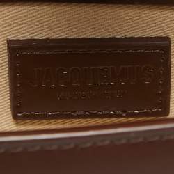 Jacquemus Dark Brown Leather Mini Le Bambino Top Handle Bag