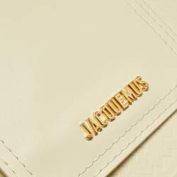Jacquemus Yellow Woven Embossed Leather Le Petit Panier Basket Tote