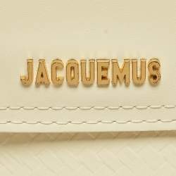 Jacquemus Yellow Woven Embossed Leather Le Petit Panier Basket Tote