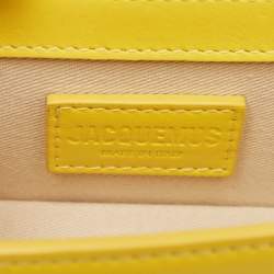 Jacquemus Yellow Leather Mini Le Bambino Top Handle Bag