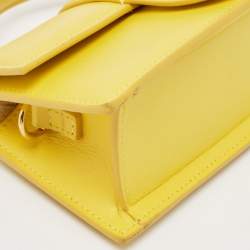 Jacquemus Yellow Leather Mini Le Bambino Top Handle Bag