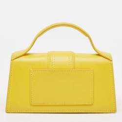 Jacquemus Yellow Leather Mini Le Bambino Top Handle Bag