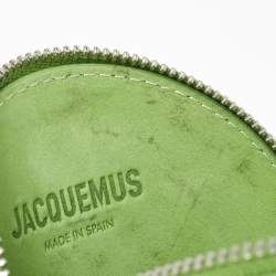 Jacquemus Green Suede Le Pitchou Coin Purse