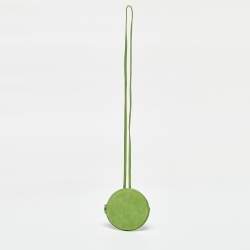 Jacquemus Green Suede Le Pitchou Coin Purse