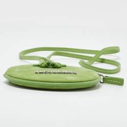 Jacquemus Green Suede Le Pitchou Coin Purse