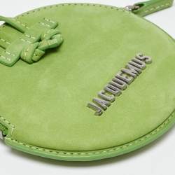 Jacquemus Green Suede Le Pitchou Coin Purse