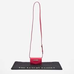 Jacquemus Pink Leather Le Porte Azur Crossbody Pouch