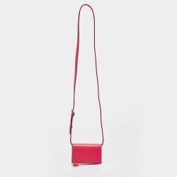 Jacquemus Pink Leather Le Porte Azur Crossbody Pouch