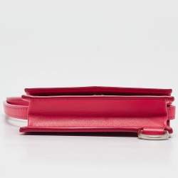 Jacquemus Pink Leather Le Porte Azur Crossbody Pouch