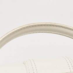 Pre Owned Jacquemus White Leather Le Grand Bambino Top Handle Bag