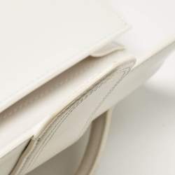 Pre Owned Jacquemus White Leather Le Grand Bambino Top Handle Bag