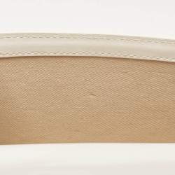 Pre Owned Jacquemus White Leather Le Grand Bambino Top Handle Bag