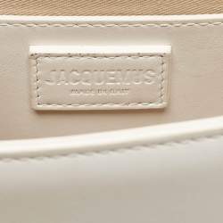 Pre Owned Jacquemus White Leather Le Grand Bambino Top Handle Bag