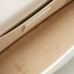 Pre Owned Jacquemus White Leather Le Grand Bambino Top Handle Bag