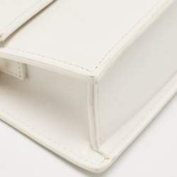 Pre Owned Jacquemus White Leather Le Grand Bambino Top Handle Bag