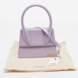 مملوكة مسبقًا Jacquemus Purple Leather Grand Le Chiquito Top Handle Bag