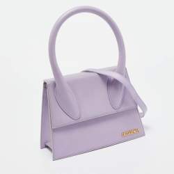 مملوكة مسبقًا Jacquemus Purple Leather Grand Le Chiquito Top Handle Bag