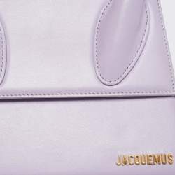 مملوكة مسبقًا Jacquemus Purple Leather Grand Le Chiquito Top Handle Bag