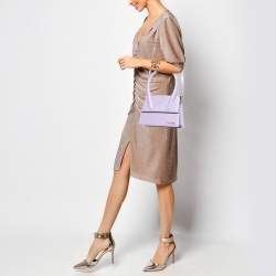 مملوكة مسبقًا Jacquemus Purple Leather Grand Le Chiquito Top Handle Bag