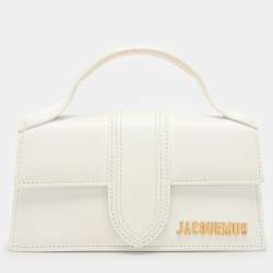Jacquemus White Leather Le Bambino Top Handle Bag