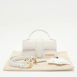 Jacquemus White Leather Le Bambino Top Handle Bag