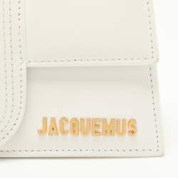 Jacquemus White Leather Le Bambino Top Handle Bag