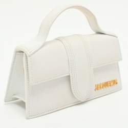 Jacquemus White Leather Le Bambino Top Handle Bag