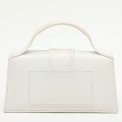 Jacquemus White Leather Le Bambino Top Handle Bag