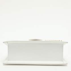 Jacquemus White Leather Le Bambino Top Handle Bag