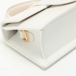 Jacquemus White Leather Le Bambino Top Handle Bag