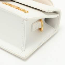 Jacquemus White Leather Le Bambino Top Handle Bag