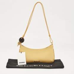 Pre Owned Jacquemus Light Yellow Leather Le Bisou Perle Bag