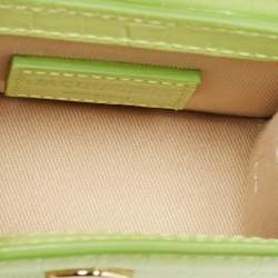 Jacquemus Green Croc Embossed Leather Mini Le Chiquito Top Handle Bag