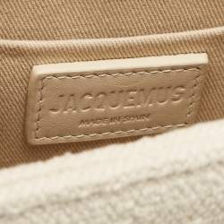 Jacquemus Off White Canvas Le Chiquito Noeud Top Handle Bag