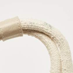 Jacquemus Off White Canvas Le Chiquito Noeud Top Handle Bag