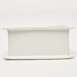 Pre Owned Jacquemus White Leather Leather Le Chiquito Moyen Top Handle Bag