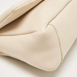 Pre Owned Jacquemus Beige Leather Le Bambimou Padded Shoulder Bag