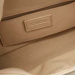 Pre Owned Jacquemus Beige Leather Le Bambimou Padded Shoulder Bag