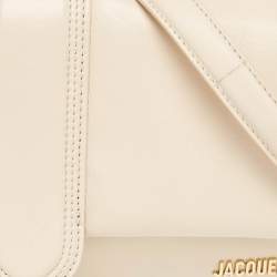 Pre Owned Jacquemus Beige Leather Le Bambimou Padded Shoulder Bag