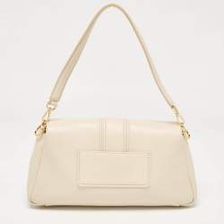 Pre Owned Jacquemus Beige Leather Le Bambimou Padded Shoulder Bag