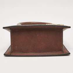 مملوكة مسبقًا Jacquemus Brown Leather Le Chiquito Moyen Top Handle Bag