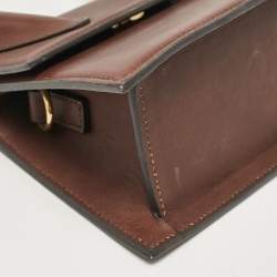 مملوكة مسبقًا Jacquemus Brown Leather Le Chiquito Moyen Top Handle Bag