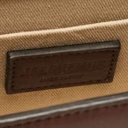 مملوكة مسبقًا Jacquemus Brown Leather Le Chiquito Moyen Top Handle Bag