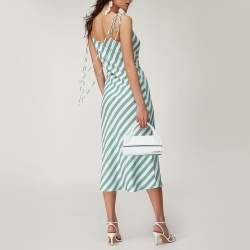 Pre Owned Jacquemus White Leather Long Le Chiquito Top Handle Bag