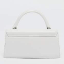 Pre Owned Jacquemus White Leather Long Le Chiquito Top Handle Bag