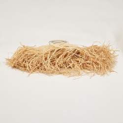 Pre Owned Jacquemus Beige Woven Raffia and Leather Le Baci Fringe Tote