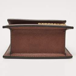 Jacquemus Dark Brown Leather Mini Le Chiquito Top Handle Bag
